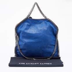 Pre Owned Stella McCartney Blue Faux Leather Small Falabella Tote