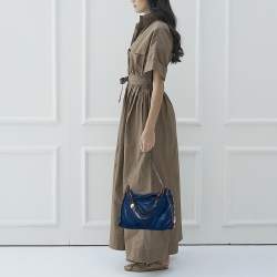 Pre Owned Stella McCartney Blue Faux Leather Small Falabella Tote