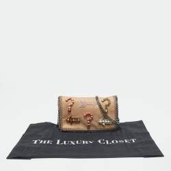 Pre Owned Stella McCartney Beige Faux Suede Falabella Flap Shoulder Bag