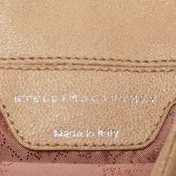 Pre Owned Stella McCartney Beige Faux Suede Falabella Flap Shoulder Bag