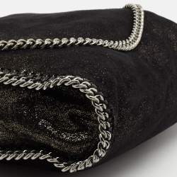 مملوكة مسبقًا حقيبة يد توتس ستيلا مكارتني فالابيلا جلد صناعي ميتالك أسود صغيرة