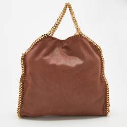 Pre Owned Stella McCartney Brown Faux Suede Falabella Tote