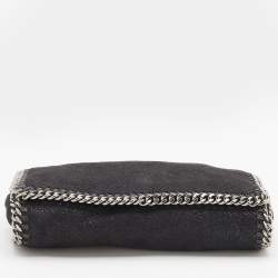 Pre Owned Stella McCartney Black Faux Suede Falabella Crossbody Bag