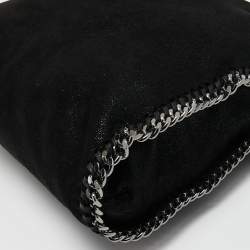 Pre Owned Stella McCartney Black Faux Suede Falabella Shoulder Bag