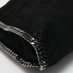 Pre Owned Stella McCartney Black Faux Suede Falabella Shoulder Bag