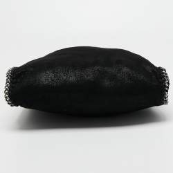 Pre Owned Stella McCartney Black Faux Suede Falabella Shoulder Bag