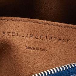 Pre Owned Stella McCartney Blue Denim Small Logo Camera Shoulder Bag