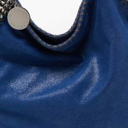 Pre Owned Stella McCartney Blue Faux Suede Falabella Tote