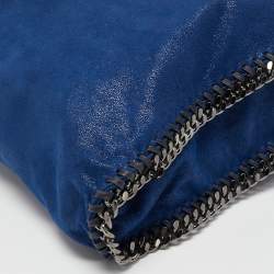 Pre Owned Stella McCartney Blue Faux Suede Falabella Tote