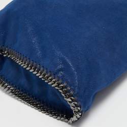 Pre Owned Stella McCartney Blue Faux Suede Falabella Tote