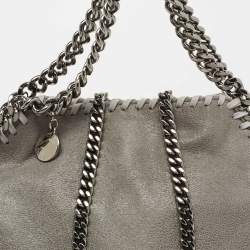 Pre Owned Stella McCartney Grey Faux Suede Mini Falabella Tote