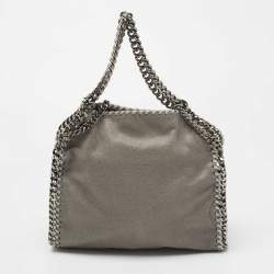 Pre Owned Stella McCartney Grey Faux Suede Mini Falabella Tote