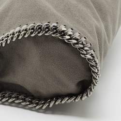 Pre Owned Stella McCartney Grey Faux Suede Mini Falabella Tote