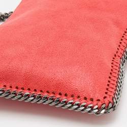 Pre Owned Stella McCartney Orange Faux Leather Falabella Shoulder Bag