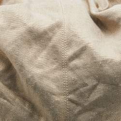 Pre Owned Stella McCartney Metallic Beige/Gold Jute Bow Hobo