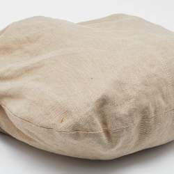 Pre Owned Stella McCartney Metallic Beige/Gold Jute Bow Hobo