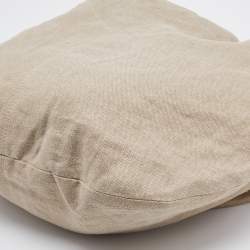 Pre Owned Stella McCartney Metallic Beige/Gold Jute Bow Hobo