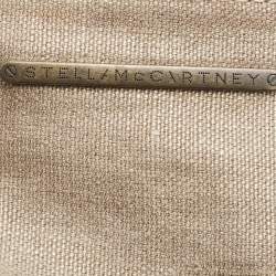 Pre Owned Stella McCartney Metallic Beige/Gold Jute Bow Hobo