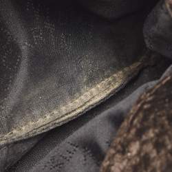 Pre Owned Stella McCartney Brown Python Embossed Velvet Falabella Flap Shoulder Bag