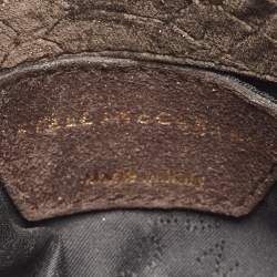 Pre Owned Stella McCartney Brown Python Embossed Velvet Falabella Flap Shoulder Bag