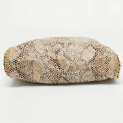Stella McCartney Beige Canvas Python Effect Falabella Tote