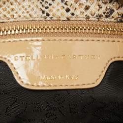 Stella McCartney Beige Canvas Python Effect Falabella Tote