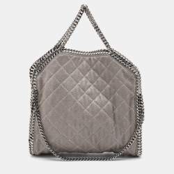Stella McCartney Grey Quilted Faux Leather Falabella Large Tote