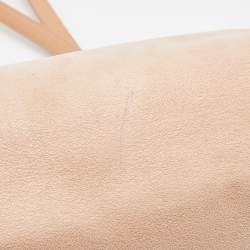 Pre Owned Stella McCartney Beige Faux Leather Chain Link Top Zip Tote