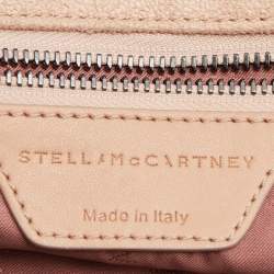 Pre Owned Stella McCartney Beige Faux Leather Chain Link Top Zip Tote