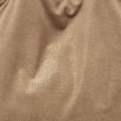 Pre Owned Stella McCartney Beige/Gold Faux Suede Falabella Fold Over Tote