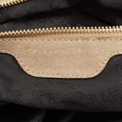 Pre Owned Stella McCartney Beige/Gold Faux Suede Falabella Fold Over Tote