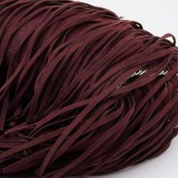 Pre Owned Stella McCartney Burgundy Faux Suede Falabella Fringe Shoulder Bag