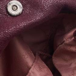 Pre Owned Stella McCartney Burgundy Faux Suede Falabella Fringe Shoulder Bag