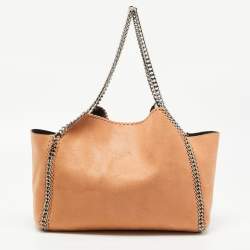 مملوكة مسبقًا Stella McCartney Brown/Grey Faux Suede Reversible Falabella Shopper Tote