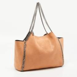 مملوكة مسبقًا Stella McCartney Brown/Grey Faux Suede Reversible Falabella Shopper Tote