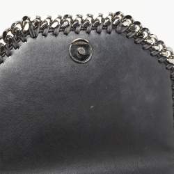 Pre Owned Stella McCartney Black Woven Faux Leather Falabella Box Shoulder Bag