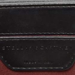 Pre Owned Stella McCartney Black Woven Faux Leather Falabella Box Shoulder Bag