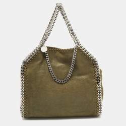 Stella McCartney Military Green Faux Suede Mini Falabella Tote