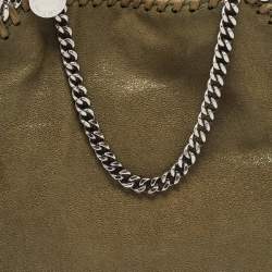 Stella McCartney Military Green Faux Suede Mini Falabella Tote