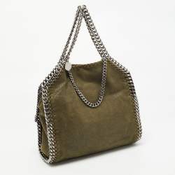 Stella McCartney Military Green Faux Suede Mini Falabella Tote