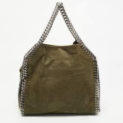 Stella McCartney Military Green Faux Suede Mini Falabella Tote