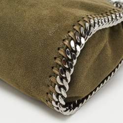 Stella McCartney Military Green Faux Suede Mini Falabella Tote