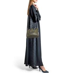 Stella McCartney Military Green Faux Suede Mini Falabella Tote