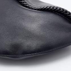 Pre Owned Stella Mccartney Black Faux Leather Belt Bag