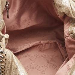 Pre Owned Stella McCartney Beige Faux Suede Glossy Small Falabella Tote