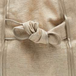 Pre Owned Stella McCartney Beige Canvas and Satin Chain Shoulder Bag