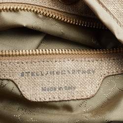 Pre Owned Stella McCartney Beige Canvas and Satin Chain Shoulder Bag