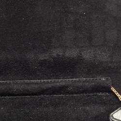 Stella McCartney Silver Embossed Crocodile Faux Leather Grace Chain Clutch
