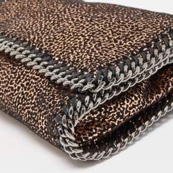 Pre Owned Stella McCartney Black/Rose Gold Faux Leather Falabella Flap Shoulder Bag