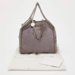 Pre Owned Stella McCartney Grey Faux Suede Tiny Falabella Tote